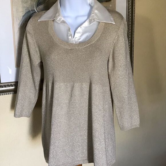Gorgeous Metallic Gold Top, Medium Petite - Picture 1 of 5